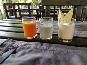 Yogur líquido de naranja y miel